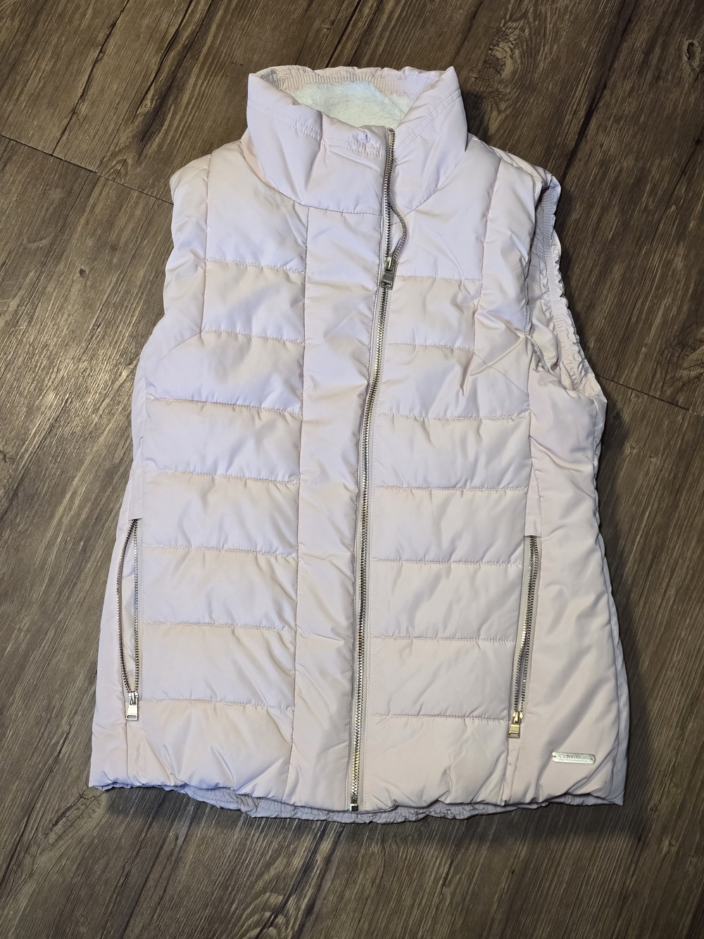 Calvin Klein Performance Light Pink Quilted Puffer Vest for Women Balletcore